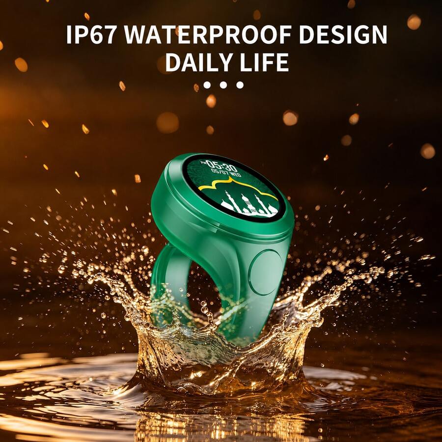 IFAYRID D03 Color Screen Waterproof Smart Bluetooth Ring Multifunction Electronic Counter, 5 Ring Sizes, Connects To Phone App