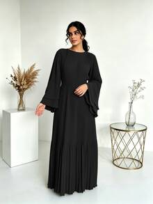 Women's Chiffon Pleated Abaya Muslim Daily Wear, Suitable For Spring, Autumn And Summer - Multicolor - View 9