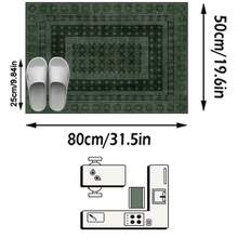 1件裝歐式奢華復古波斯花卉軟仿羊絨地毯，適用浴室、廚房、玄關、走廊、床邊、客廳、臥室，四季通用可機洗地板墊，居家裝飾 - 彩色 - 查看 13