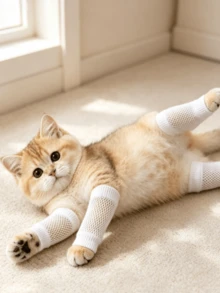 4/8pcsBreathable Mesh Elbow And Knee Sleeves, Soft And Stretchy Knitted Protectors, Lightweight And Hassle-Free Cushioning Sleeves, Durable And Reusable, Easy To Clean, Flexible Joint-Fitting Protection, Comfortable And Non-Stuffy Support Sleeves - Multicolor - View 4