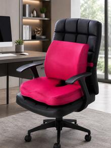 Minimalist Seat Cushion & Lumbar Support Set, Thickened U-Shaped Office Chair Back Cushion With Straps, Breathable Fabric Cover, Suitable For Office Chair, Computer Chair, Car Seat, Study, Home Office, Holiday, Holiday, Cyber Monday - Multicolor - View 14