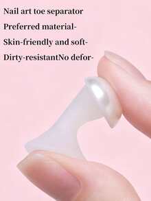 8pcs Transparent Water Drop Rhinestone Toe Separators, Soft Silicone Toe Spacers For DIY Foot Care, Dopamine Style Elegant Nail Art Tools, Y2K Style Salon Home Manicure Toe Spacing Accessories - Silver - View 6