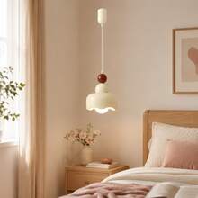 1PC French Vintage Cream Style Small Pendant Light, E27 Socket, Hardwired, Suitable For Bedroom Bedside, Children's Room, Dining Island, Etc., Bulb Not Included - Multicolor - View 3