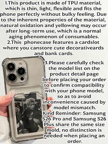 Daily Commute Essential, Durable Transparent TPU Phone Case With Built-In Card Slot, Suitable For Men And Women, Anti-Drop, Anti-Slip, Scratch-Resistant, Compatible With Apple 17/17 Air/17 Pro/17 Pro Max, 16/15/14/13/12/11/Pro/Pro Max/Plus, S20-S25 Series - Birthday Gift, Holiday Gift, Best Friend Gift - Black - View 7