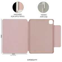 UMBAUTY Pink Fan Pattern & Palm Tree Stripe Protective Case, Magnetic Detachable Y-Fold Shockproof Cover, Compatible With IPad Mini 6/7, Air 2/3/4/5/11/13, 5/6/7/8/9/10/11, Pro 10.5/11/12.9, Perfect For Valentine's Day, Back To School, Office, Christmas, Halloween, Thanksgiving Holidays, Best Gift For Girlfriend, Perfect Wedding Season Gift, Minimalist Star Campus Office Holiday Aesthetic - Multicolor - View 6