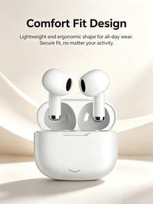 Compact Portable TWS Wireless Earphones, Smooth Touch Operation, Clear Call Performance, Long Playback Duration, Universal Compatibility For Smartphones - White - View 1