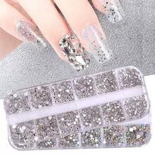 12-Grid Box Multi-Color Flat Back Rhinestones Nail Art Decoration Accessories, Easy To Pick Up, Long-Lasting Sparkle, Beginner-Friendly Nail Art Rhinestone Pen And Multi-Size Flat Back Rhinestone Set For Nail Art Beginners, Crafts, Phone Case And DIY Decoration - Multicolor - View 5