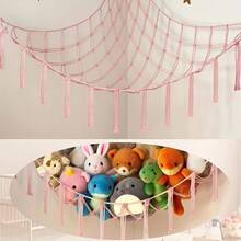 Jaring Gantung Penyimpanan Boneka Binatang Besar - Dekorasi Ruangan - Tempat Penyimpanan Mainan Boneka Binatang Gantung Organizer Holder Barang Lucu - MultiWarna - View 15