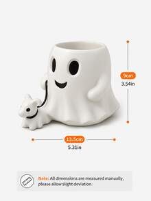 Halloween Kitchen Decor, Cute White Ghost Resin Utensil Holder With Dog, Countertop Cutlery Organizer, Spooky Indoor Fall Tabletop Decoration - Multicolor - View 9