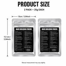 Hair Thickening Fiber Powder Refill 2 Bags 25g*2 Total 50g Multi-Color Options Natural Hair Visual Filling Unisex Hair Filler Powder Waterproof Sweat-Resistant Long-Lasting Non-Fading - Multicolor - View 7