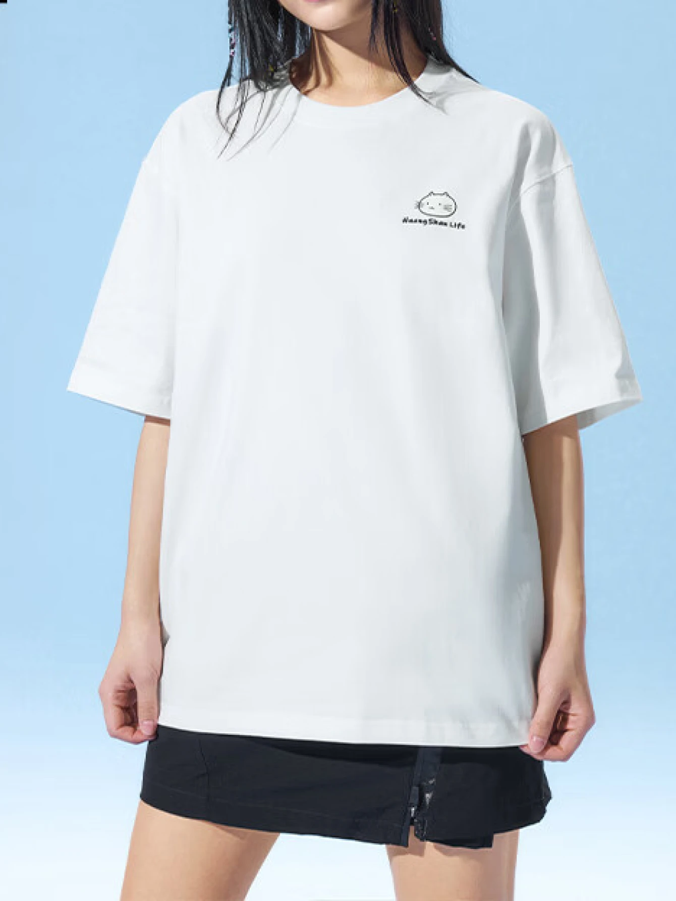 CAMEL CROWN Summer Unisex Short Sleeve T-Shirt, 100% Pure Cotton Loose Breathable Outdoor T-Shirt - Endless White - View 1
