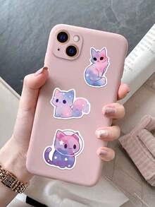 50pcs Funny Cat Stickers For Laptop, Skateboard And Diy Decoration - Starry Sky Cat Sticker - View 6