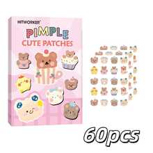 100/60/40pcs/Box Cute Teddy Bear Face Decoration Patch, Waterproof And Sweat Proof Surface Patch, Cute Bear Shape, Also Suitable For Parties, Festivals, Photography And Daily Styling - Multicolor - View 7
