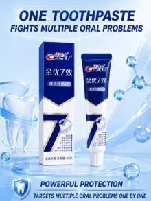 CREST Colgate Total 7 Plaque Protection Toothpaste, 40g Single Pack, 120g 3-Pack, Anti-Cavity, Fresh Breath, Reduces Plaque, Maintains Gum Health, Suitable For All - Plaque-removing Toothpaste-40g-set - View 6