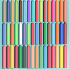 48 Colors Dustless Chalk, Erasable Water-Soluble Chalk For Teaching - Multicolor - View 2
