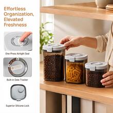 1pc Light-Proof Moisture-Proof Milk Powder Airtight Storage Box With Timer, Sealed Grains/Seasoning Storage Jar, Spoon And Powder Separation, Travel Milk Powder Storage Container - Multicolor - View 4