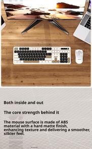 Acer OAK020 Wireless Keyboard And Mouse Combo 2.4G Wireless Ergonomic Spill-Resistant Keyboard 1600DPI Precision Optical Mouse Compatible With Desktop And Laptop Business Office Set - View 6