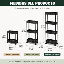 Multi-Purpose Rolling Organizer Shelf With Wheels Bathroom Kitchen Storage Rack, Mobile Rolling Shelf With Rectangular Design - Available In 2, 3 And 4 Tiers, Only 3 And 4 Tier Models With Mobile Wheels Ideal For Small Spaces - Multifunctional Rectangular Rolling Organizer Shelf - 2, 3 And 4 Tier Configurations For Smart Storage - Black - View 8