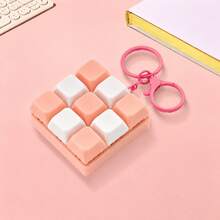 9-Key Square Pendant Keychain Macaron Color Stress Relief Button Toy Hanging Decoration, A Toy Suitable For Girls To Play, A Gift For Friends - Multicolor - View 10