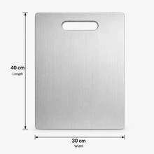 3pcs/Set 30*40cm, 23*34cm, 20*30*15*25cm High Quality Titanium Steel Cutting Boards - Double-Sided, Stainless Steel, Smooth Surface, Suitable For Kitchen And Dining Table Use - Multicolor - View 17