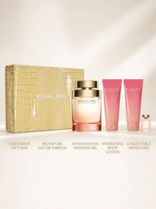 Michael Kors Wonderlust 女士 4 件套 (EDP 3.4oz+身体乳 3.4oz+沐浴露 3.4oz+EDP 4ml) 3.4oz/100ml*3+0.17oz/4ml - EDP 4 件套 - 查看 1