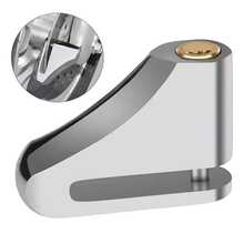 Waterproof Padlock Motorcycle Disc Brake Safety Lock Vmingo - Silver - View 2