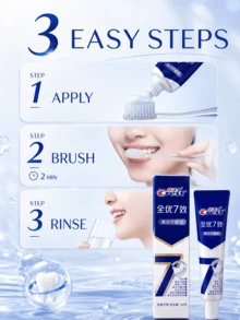 CREST Colgate Total 7 Plaque Protection Toothpaste, 40g Single Pack, 120g 3-Pack, Anti-Cavity, Fresh Breath, Reduces Plaque, Maintains Gum Health, Suitable For All - Plaque-removing Toothpaste-40g-set - View 10