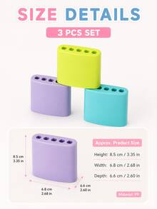 3pcs 2-In-1 Pencil Cap & Pen Holder Set, Upright Desktop Pencil Caps, Anti-Lost Drop-Resistant Tip Protector Pen Covers For Students, Multiple Pen Types, School Supplies & Office Desk Accessories - Multiple Options Available - View 7