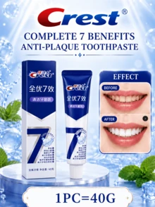 CREST Colgate Total 7 Plaque Protection Toothpaste, 40g Single Pack, 120g 3-Pack, Anti-Cavity, Fresh Breath, Reduces Plaque, Maintains Gum Health, Suitable For All - Plaque-removing Toothpaste-40g-set - View 12