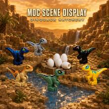 Aksesori Dinosaurus Balok Bangunan MOC, Cocok untuk Aksesori Adegan Balok Bangunan Partikel Kecil Hewan, Aksesori Konstruksi Balok Bangunan Mainan Dewasa, Aksesori Balok Bangunan Partikel Kecil, Aksesori Konstruksi, Cocok untuk Aksesori Dekorasi Konstruksi Adegan - Dinosaurus + Telur - View 6