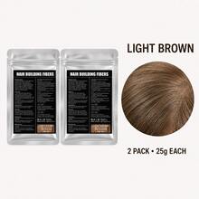 Hair Thickening Fiber Powder Refill 2 Bags 25g*2 Total 50g Multi-Color Options Natural Hair Visual Filling Unisex Hair Filler Powder Waterproof Sweat-Resistant Long-Lasting Non-Fading - Multicolor - View 12