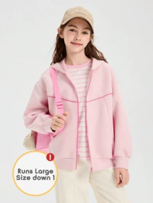 Balabala Girl's Casual Jacket, Unisex Versatile Spring Jacket 2026 - Pink - View 2