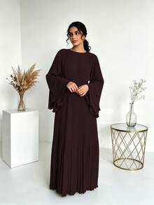 Women's Chiffon Pleated Abaya Muslim Daily Wear, Suitable For Spring, Autumn And Summer - Multicolor - View 20