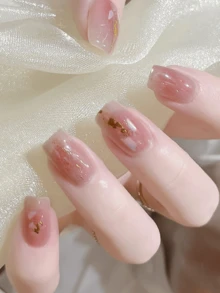 Emi Cured Gel Nail Strips , Clear Base, 20 Pcs Gel Nail Wraps, Stickers, UV Light Required, Salon Quality, Long Lasting,ES20 Cross-Border Wholesale Drop Shipping Red Book Same Style Nail Stickers Nail Stickers For Fingertips - Dusty Pink - View 4