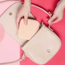 1pc White Minimalist Portable Jewelry Box For Women, Mini Jewelry Storage Box With Zipper Compartments, PU Jewelry Case, Anti-Oxidation Velvet Lining, Earring Necklace Ring Partition Storage, Travel Jewelry Pouch, Home Small Earring Bracelet Organizer Box, Portable Jewelry Storage Box - Jewelry Box - View 2