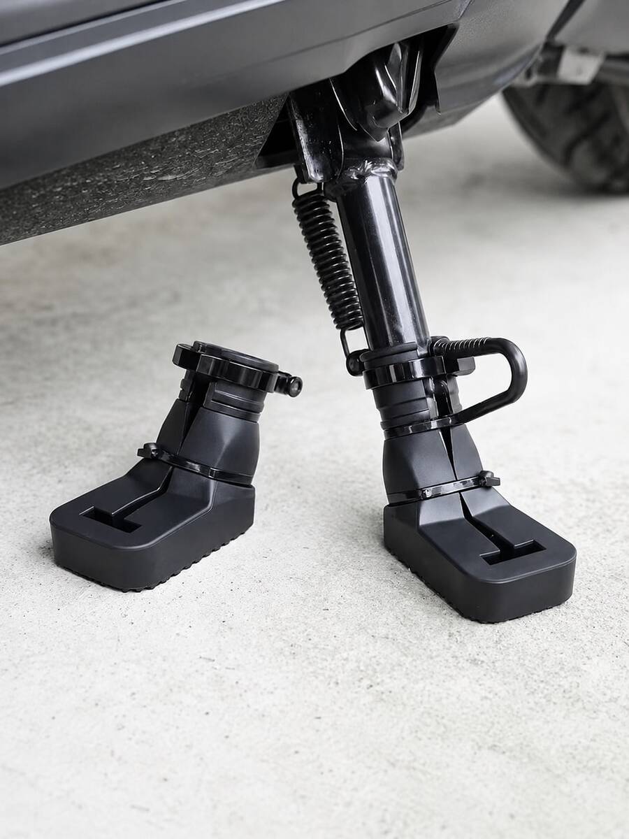 Pelindung Pijakan Samping Sepeda Motor Universal, Bantalan Penyangga Samping Silikon Hitam Anti Selip dan Tahan Aus, Pelindung Pedal Pijakan Samping yang Diperbesar, Cocok untuk Sepeda Motor, Sepeda Listrik, dan Aksesori Modifikasi Skuter Listrik