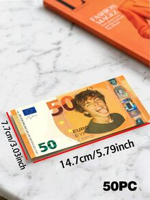 客製化照片鈔票，個性化 €50 道具金錢，可自訂姓名、文字與日期；婚禮用品、派對用品、訂婚禮物、單身女派對裝飾、趣味紀念品、新奇鈔票；僅限非貨幣道具使用 - 款式4 - 查看 13