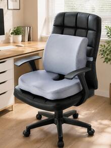 Minimalist Seat Cushion & Lumbar Support Set, Thickened U-Shaped Office Chair Back Cushion With Straps, Breathable Fabric Cover, Suitable For Office Chair, Computer Chair, Car Seat, Study, Home Office, Holiday, Holiday, Cyber Monday - Multicolor - View 19