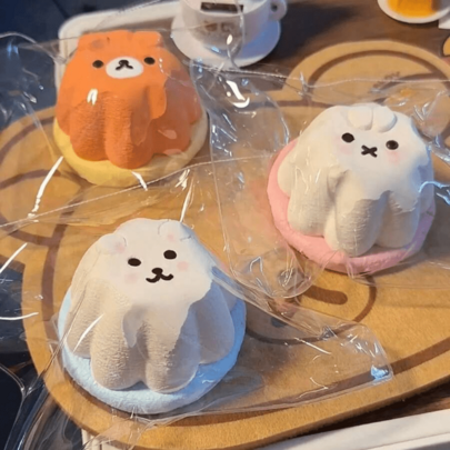 1PC New Animal Large /Bear Pudding Shape Slow Rebound Stress Relief Squishy Toy, Silicone, Random Color Pendant, Birthday Gift, Ideal Gift, Surprise Gift, Holiday Gift, Couple Gift, Christmas Gift
