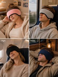 1Set Sleep Soundproof Ear Muffs, Adjustable Hook And Loop Eye Mask, With Earplugs For NoiseBlocking Without Pressing Ears, Suitable For Sleeping, Napping Use For Bedroom, Travel, Office,Camping, Flights, And Train Journeys;Both Men And Women. - A - View 2