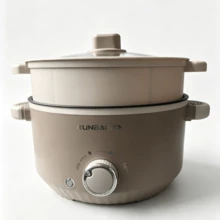 RAF 3L Olla arrocera eléctrica multifunción, de una/doble capa, apta para olla caliente, para 1-3 personas, olla antiadherente, olla arrocera eléctrica para olla caliente, utensilios de cocina, electrodomésticos, calentamiento rápido, fácil de limpiar - Ver 5
