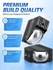 GLANBERT 2pcs Car Grille Corner Lights, High-Low Integrated Yellow & White Light Hidden Spotlights, Professional Fill Light, Waterproof - Grille Corner Light - View 8