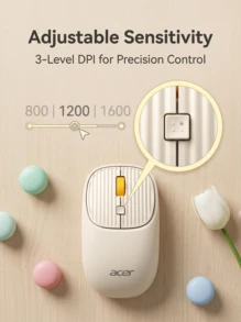 Acer OKR250 Kombo Keyboard dan Mouse Nirkabel Ultra Tipis: Koneksi Bluetooth 5.0 Dual-mode, Dapat Diisi Ulang, Kombinasi Keyboard dan Mouse Senyap, Portabel untuk Laptop dan Penggunaan Kantor, Daya Tahan Baterai Lama, Kebisingan Rendah, Perangkat Tambahan Komputer Rumah - View 7