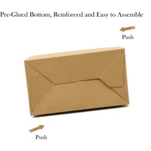 Brown Party Favor Treat Boxes Goodie Paper Box With Handles | Candy Gable Gift Boxes Perfect For Birthday, Babyshower, And Any Fun Party - Style 1 - View 5