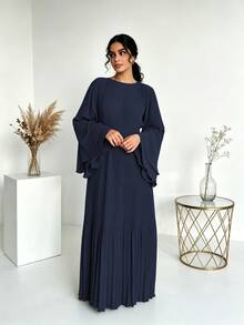 Women's Chiffon Pleated Abaya Muslim Daily Wear, Suitable For Spring, Autumn And Summer - Multicolor - View 12
