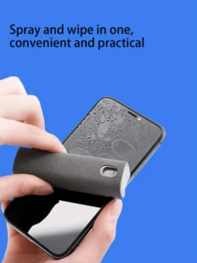 2-In-1 Screen Cleaning Spray Bottle Wipe Disinfection Tool, Portable Multi-Function Screen Spray Cleaning Kit, Suitable For Electronic Products Such As , Phone, Monitor, Car Display, Laptop, Tablet, TV, Etc. (This Product Does Not Include Liquid, Empty Bottle Sold) - A - View 7