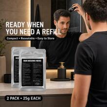 Hair Thickening Fiber Powder Refill 2 Bags 25g*2 Total 50g Multi-Color Options Natural Hair Visual Filling Unisex Hair Filler Powder Waterproof Sweat-Resistant Long-Lasting Non-Fading - Multicolor - View 6