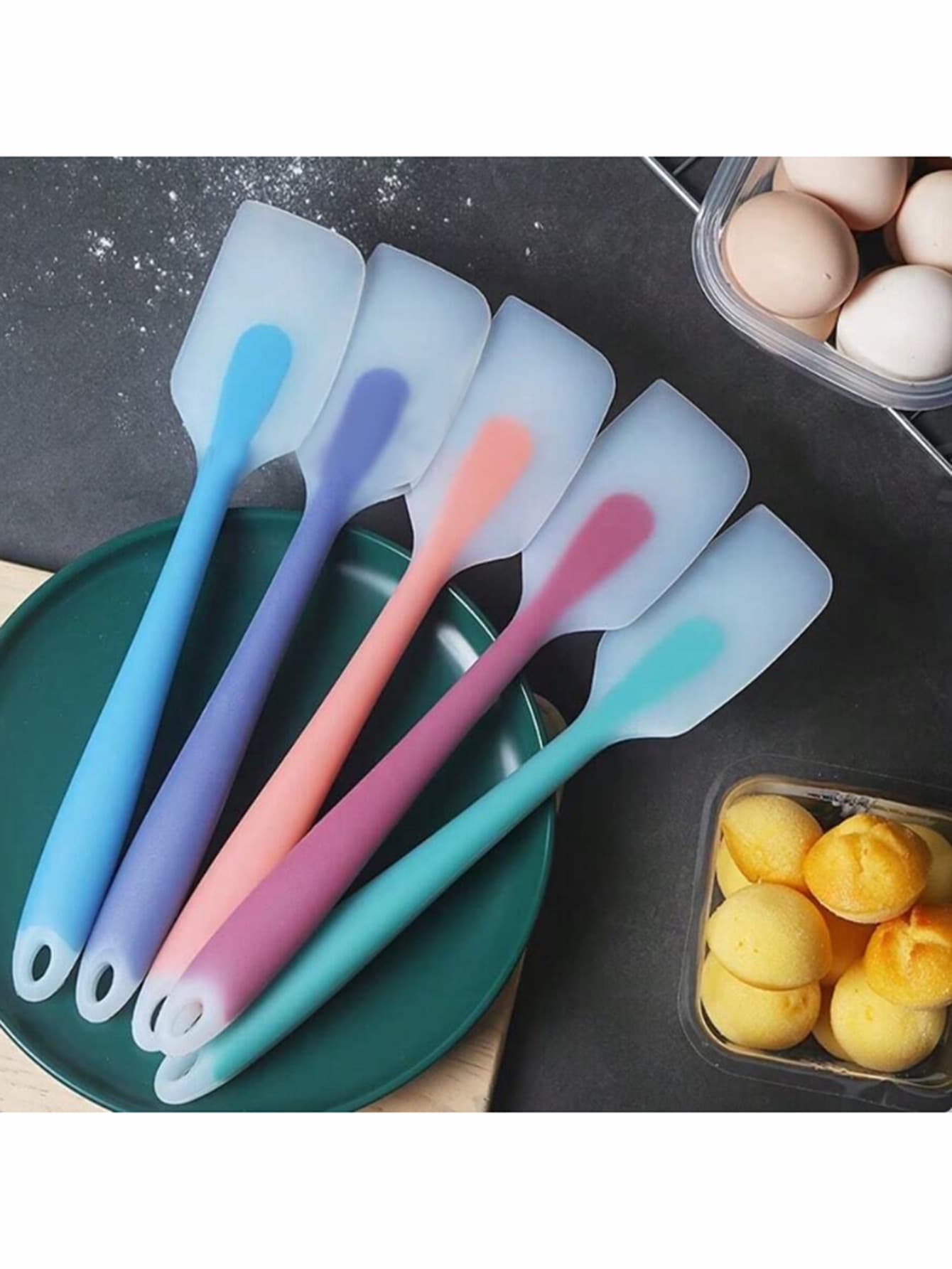 1pc/5pcs Silicone Non-Stick Heat-Resistant Kitchen Utensil Set, Suitable For Cooking, Baking And Flipping, Dishwasher , Ideal For Home Cooks And Baking Enthusiasts, Great For Daily Use And Gifting - Multicolor - View 1