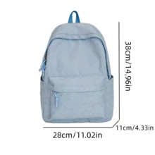 Solid Color Star Print Casual Simple And Fashionable Backpack 2026 New Versatile Large Capacity Backpack - Multicolor - View 11