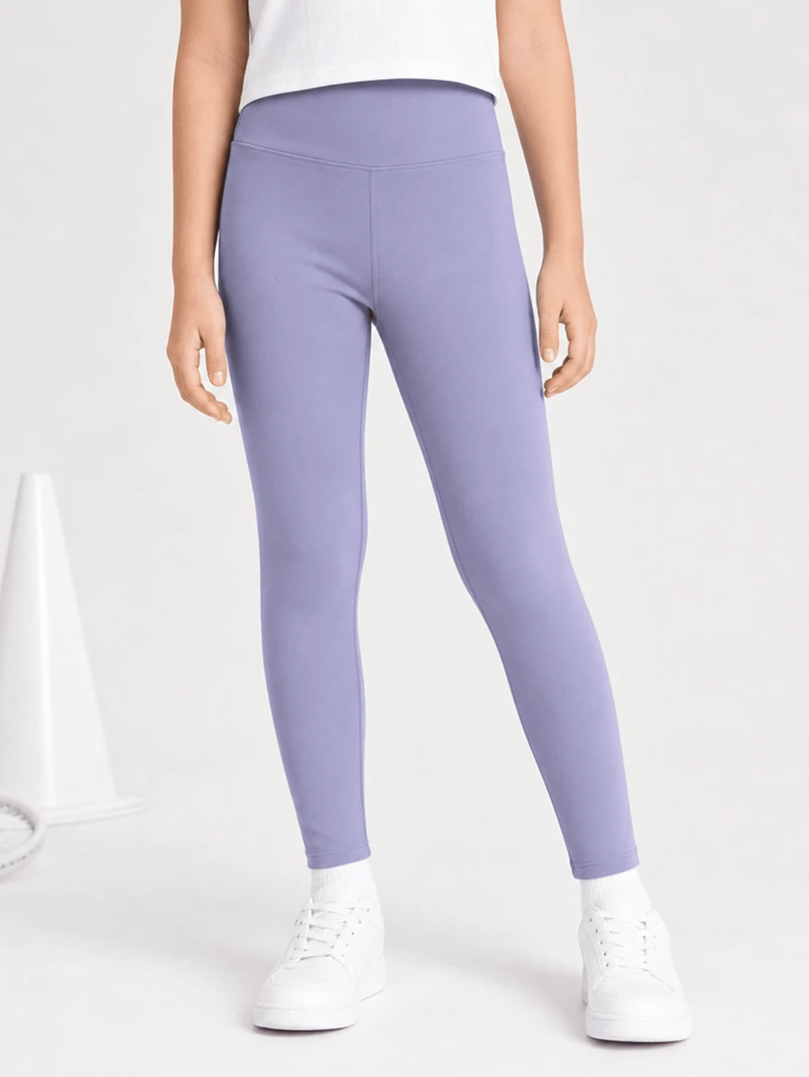 Balabala Tween Girl Autumn Leggings - Quick-Dry Slim Fit - Purple - View 1
